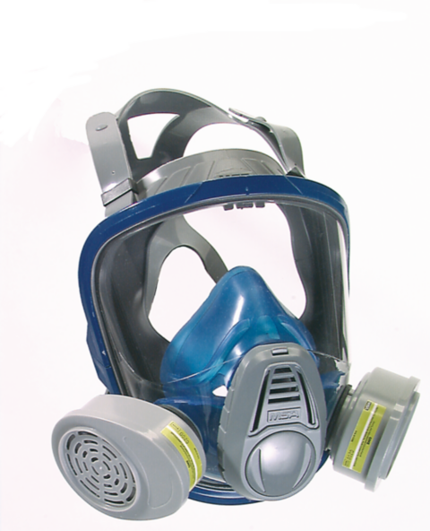 Full Face respirator with cartridges