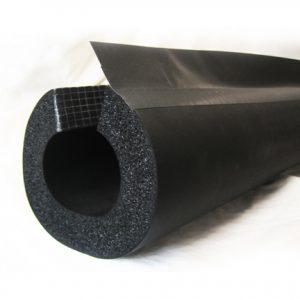 Pre-slit rubber pipe insulation