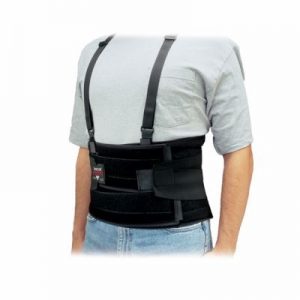 Back support belt with velcro closures