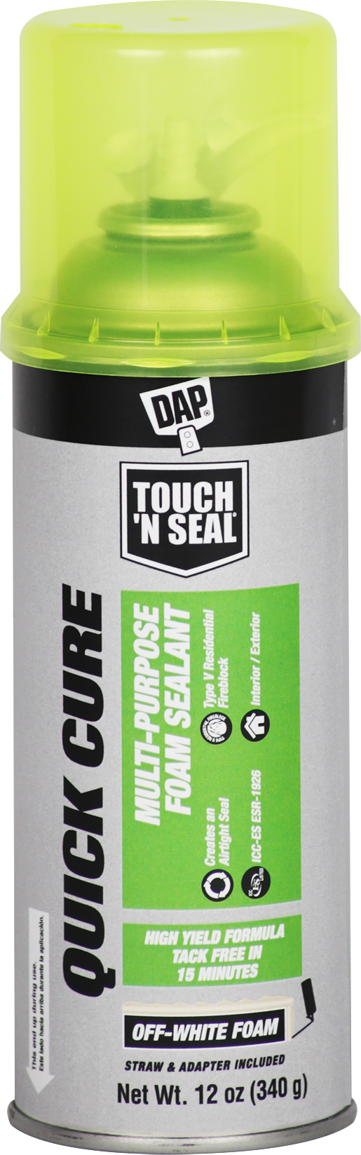 Touch ‘N Seal Quick Cure Polyurethane Straw Foam Sealant, 12 oz & 24 oz
