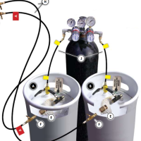 Refiillable foam system with nitrogen cylinder