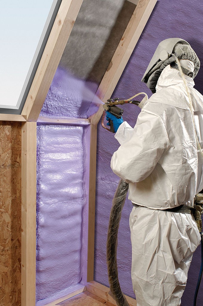 Spray foam insulation - respirator - suit - gloves