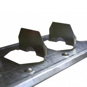 CL Ward 2 in galvanized Rail to anchor HVAC vanes