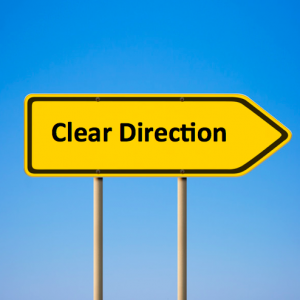 clear direction sign