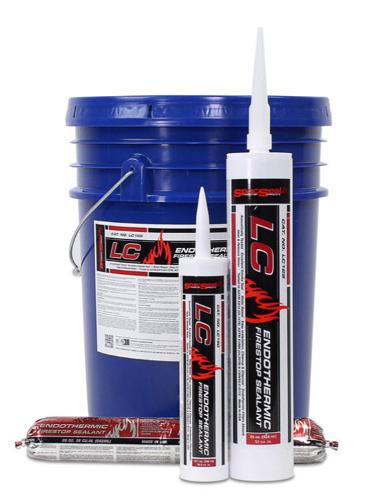 STI SpecSeal LC Endothermic Firestop Sealant bucket and cartridges