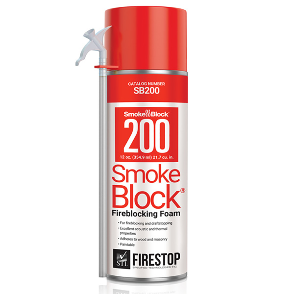 STI SmokeBlock 200 Firestop Foam Wood Frame